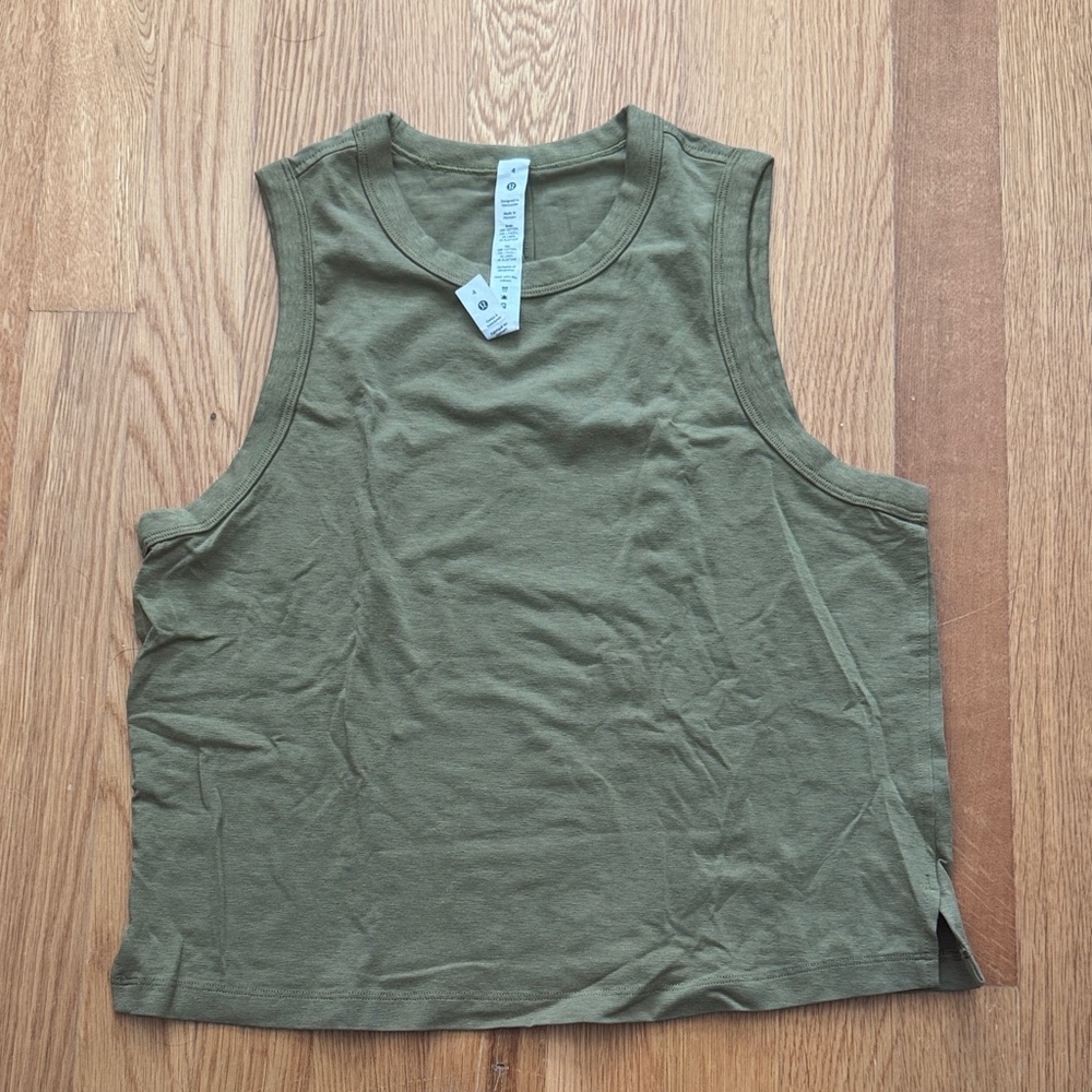 Olive Green Sleeveless Top